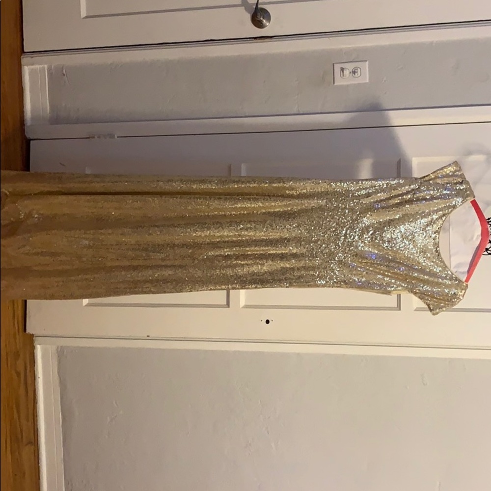 Sequin gold dress
